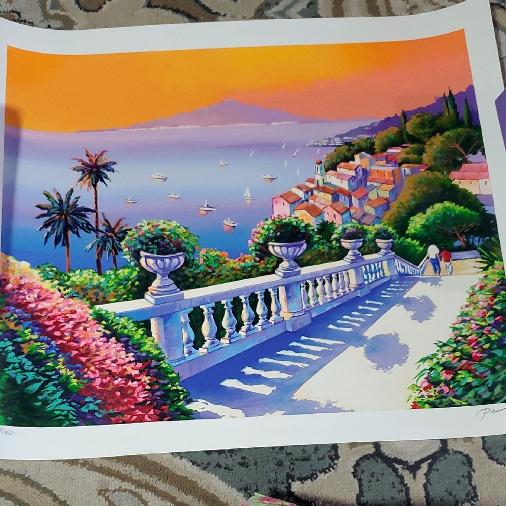 Vibrant Coastal Landscape Limited Edition Art Print By Pauker